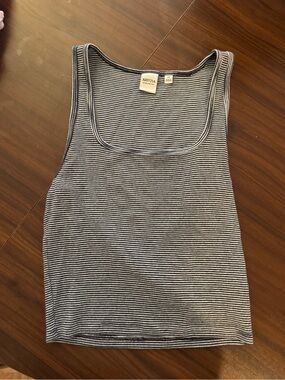 Aritzia navy/White Striped homestretch Tank Top